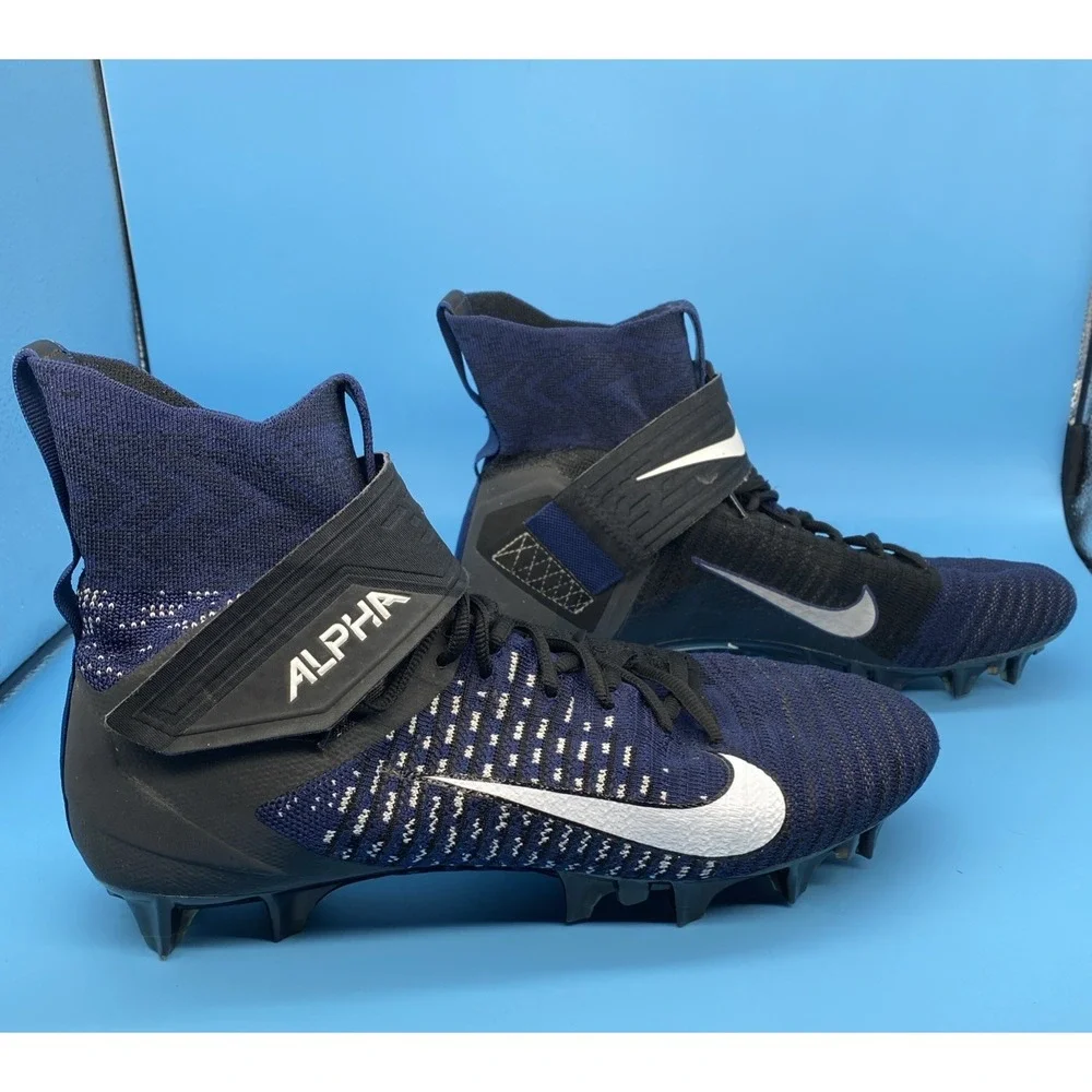 Men's Nike Cleats Alpha Menace Elite 2 Black White Football AO3374-403 Size 11.5